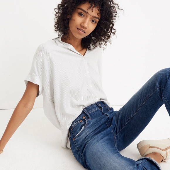 Madewell Central Shirt in Luis Stripe Size XL - Picture 1 of 6